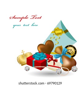 Gift card. Illustration vector