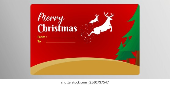 Gift Card Illustration vector design For Natal, Merry Cristmas, New year