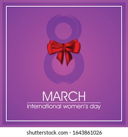 Gift card for International Women s Day March 8. EPS