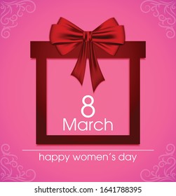 Gift card for International Women's Day March 8. EPS