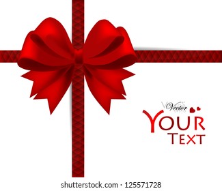 Tarjeta de regalo e invitación con cinta. Ilustración vectorial.