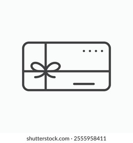 Gift card isolated icon. vector illustration.