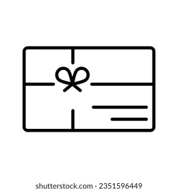 Gift card line icon, Gift card vector symbol illustration,pictogram isolated on white. Symbol, logo illustration..eps
