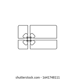 Gift card line icon vectorm illustration