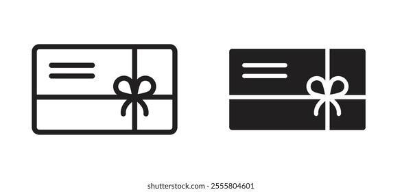 Gift card liner icon vector set.