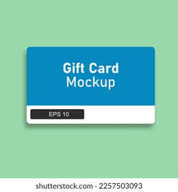 Gift card mockup. Simple modern template for discount plastic and paper card. Vector illustration. EPS 10.