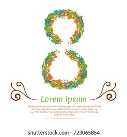 gift card on March 8 with flowers.