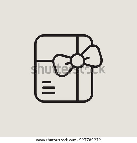 Gift Card Outline Vector Icon