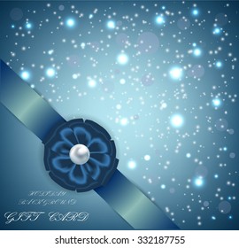 Gift card with pearl