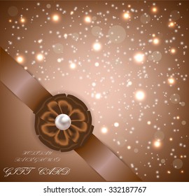 Gift card with pearl