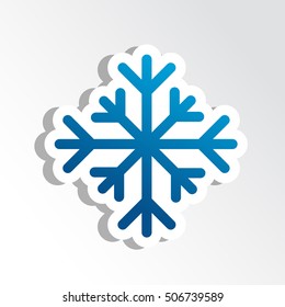 Gift card, poster, background with blue snowflake