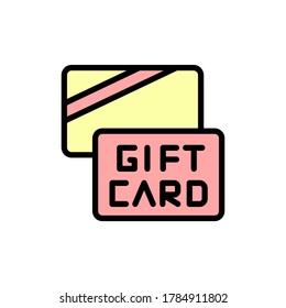 Gift card, present icon. Simple color with outline vector elements of present icons for ui and ux, website or mobile application
