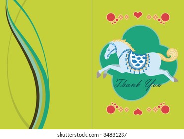 Gift Card with Princess Horse 2