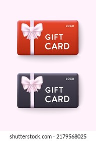 Gift card and promotion strategy, gift voucher, discount coupon and gift certificate concept. 3D Web Vector Illustrations. 