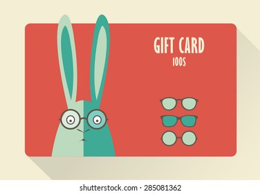 Gift Card with rabbit. 
