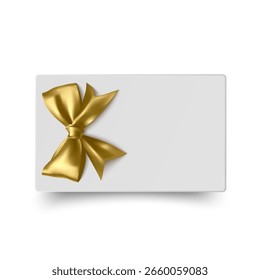 Cartão-presente com ilustração de vetor de arco vermelho realista