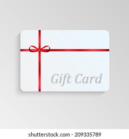 Gift Card With A Red Bow