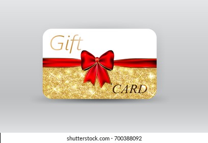 gift card with red bow