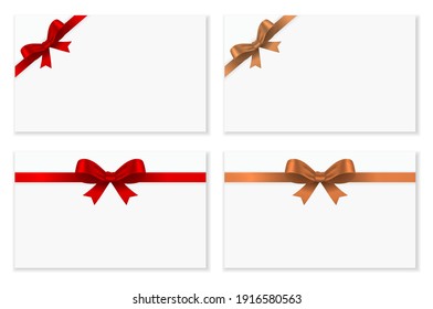 gift card with red gold bow and ribbon