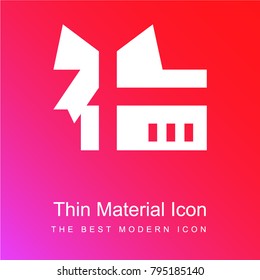 Gift card red and pink gradient material white icon minimal design