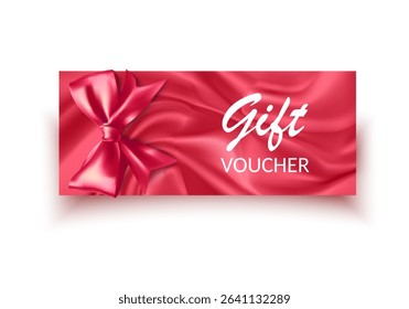 Gift Card with Red Ribbon Bow for Holiday Celebration