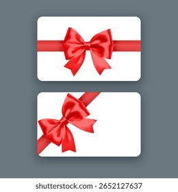 Gift Card with Red Ribbon and Bow