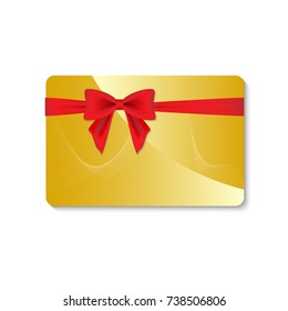 gift card with red ribbons and bow