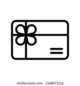 gift card related to black Friday vector to lineal style
