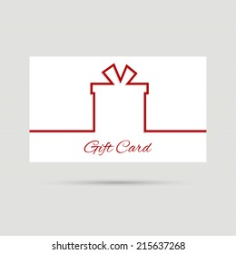 Gift card with  ribbon