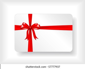 Gift card with ribbon