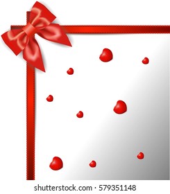 Gift card with ribbon and bow