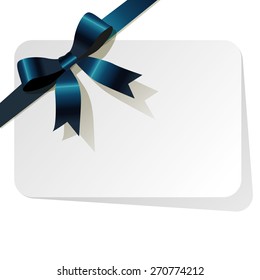 Gift Card with ribbon dark blue 