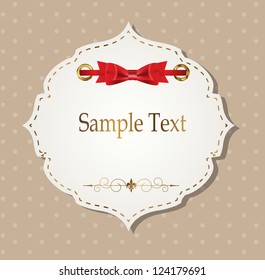 gift card with ribbons, design elements. Vector illustration