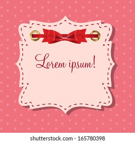 gift card with ribbons, design elements. Vector illustration