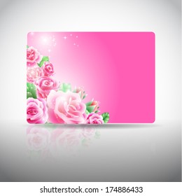 Gift card with roses