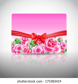 Gift card with roses