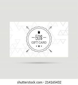 Gift card with a round badge