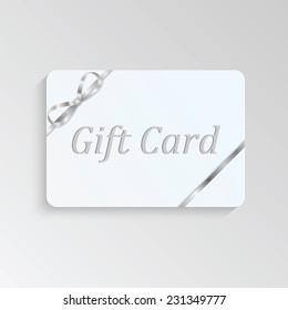 Gift card with silver bow