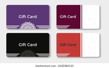 Tarjeta de regalo Plantilla de conjunto de diseño simple