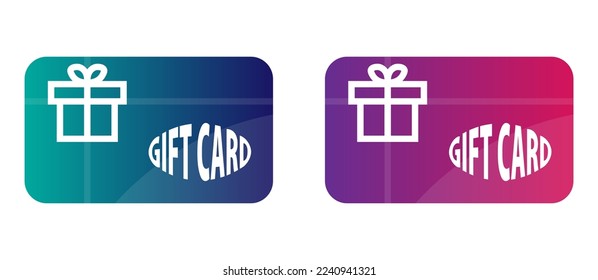 Gift card simple icon. Bonus card template. Loyalty program. Customer reward. Celebration. Gifts