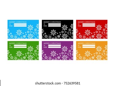 gift card  and snow decoration