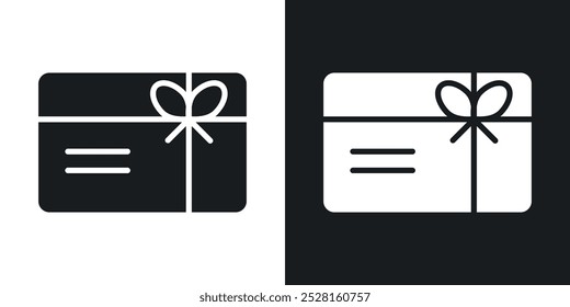 Gift card solid vector icon pack