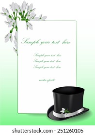 Gift card with spring flowers