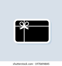 Gift card sticker. Logo design black symbol. Vector on isolated background. EPS 10.