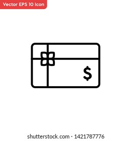 Gift card symbol vector icon