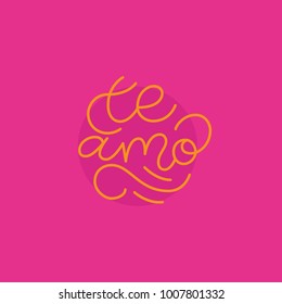 Gift card Te amo pink background