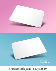 A gift card template placeholder with a 3D effect - vector illustration