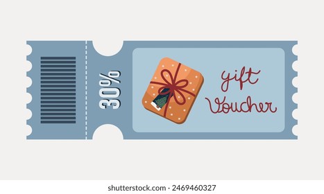 Gift card template, shopping coupon. Vector illustration
