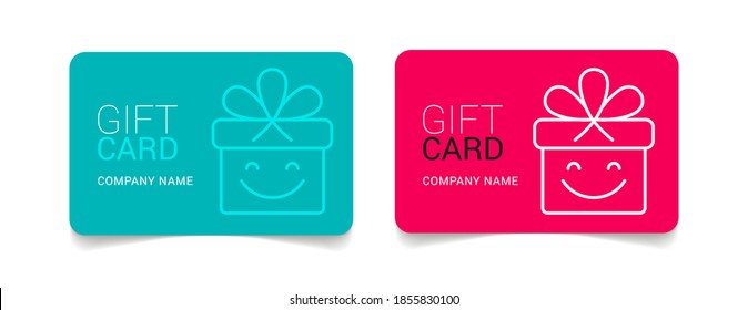 Gift card template. Vector template for design. Gift voucher