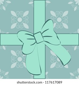 Gift card template wit bow